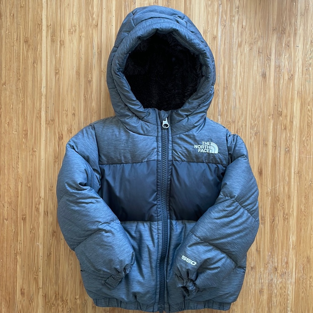 The north face moondoggy down hooded jacket - 2t toddler